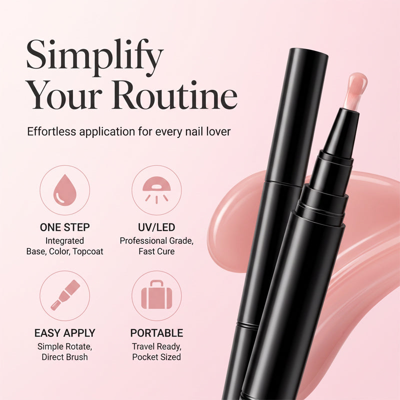 💅One Step Nail Gel Pen｜No Base & Top Coat Needed