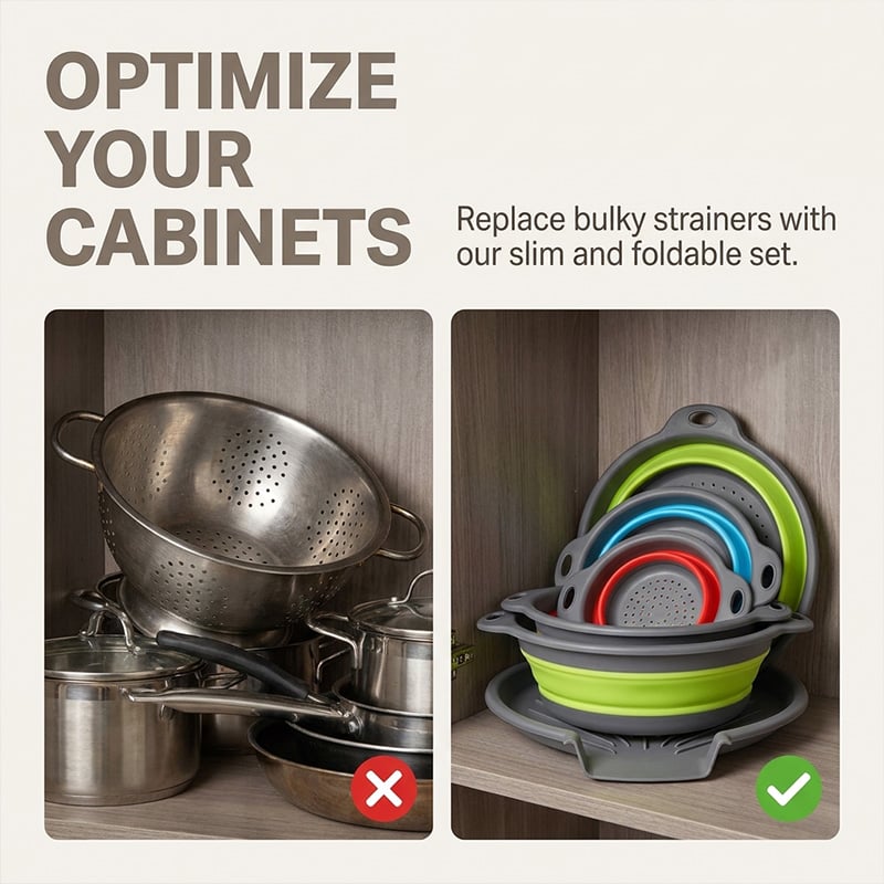 📢📢50% OFF！！ Foldable Drainer Basket with Water Channel Base