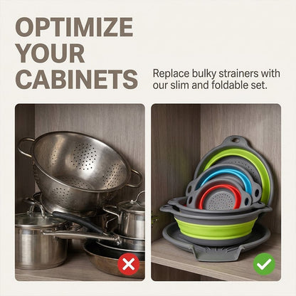 📢📢50% OFF！！ Foldable Drainer Basket with Water Channel Base