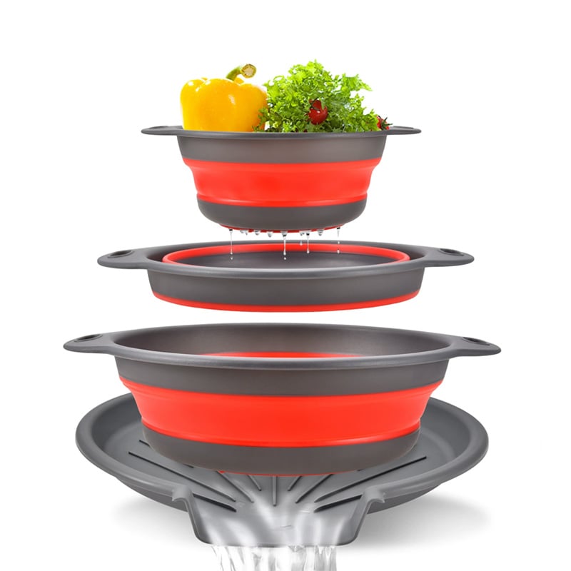📢📢50% OFF！！ Foldable Drainer Basket with Water Channel Base