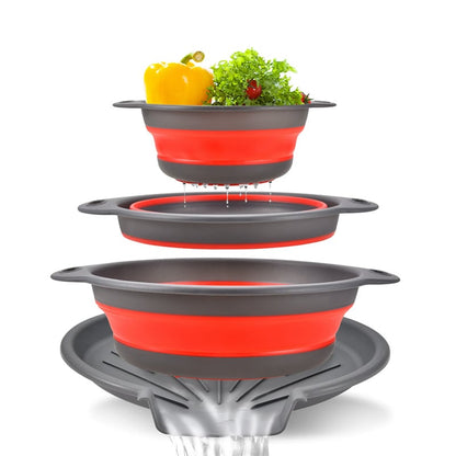 📢📢50% OFF！！ Foldable Drainer Basket with Water Channel Base