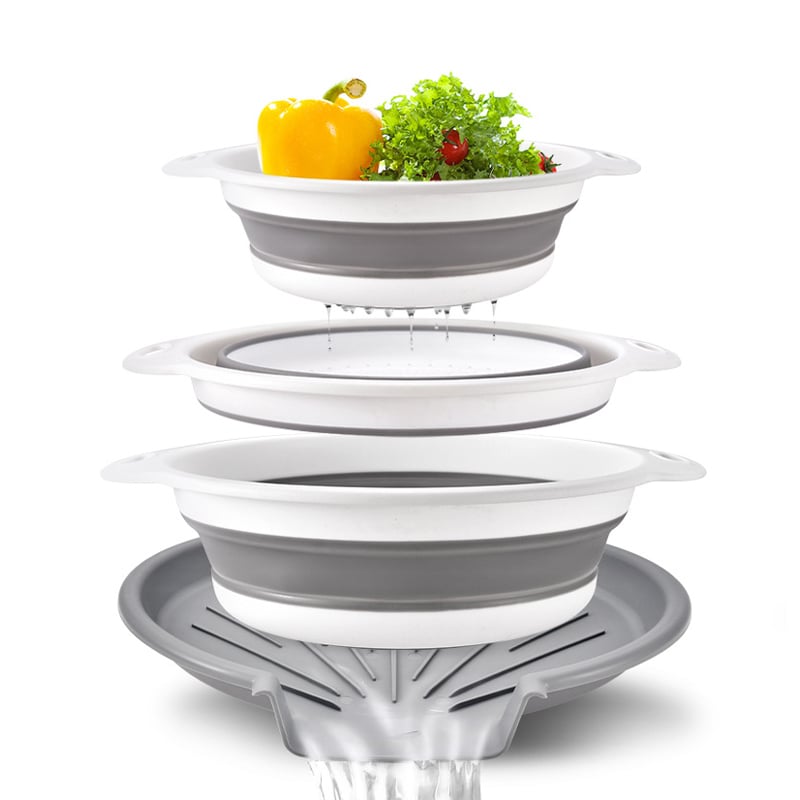 📢📢50% OFF！！ Foldable Drainer Basket with Water Channel Base
