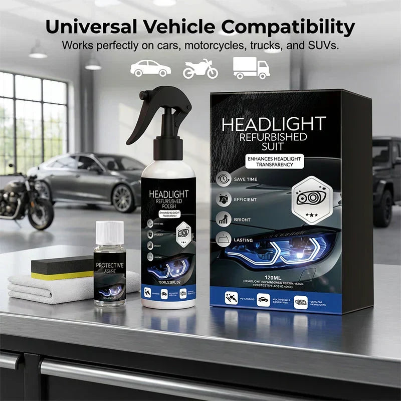 🚗 Buy 2 Get 1 FREE! 🔆 Professional Car Headlight Restoration Kit