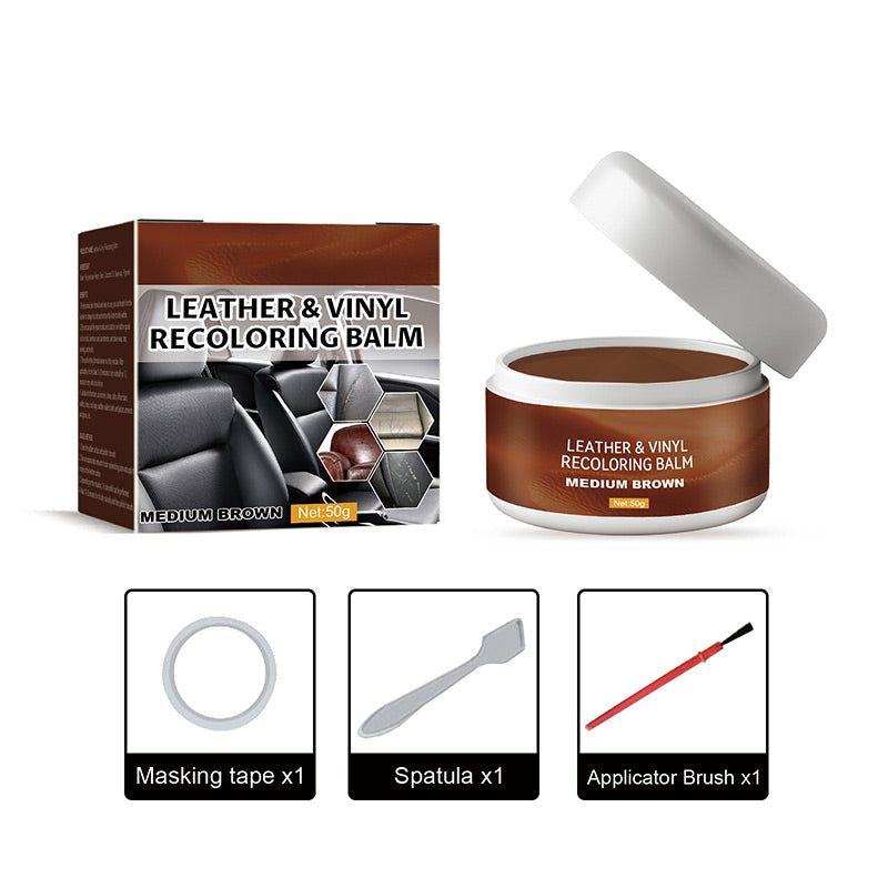 🔥Leather & Vinyl Recoloring Balm🛋️ Leather Repair Paste Fix Scuffs Restore Faded Leather