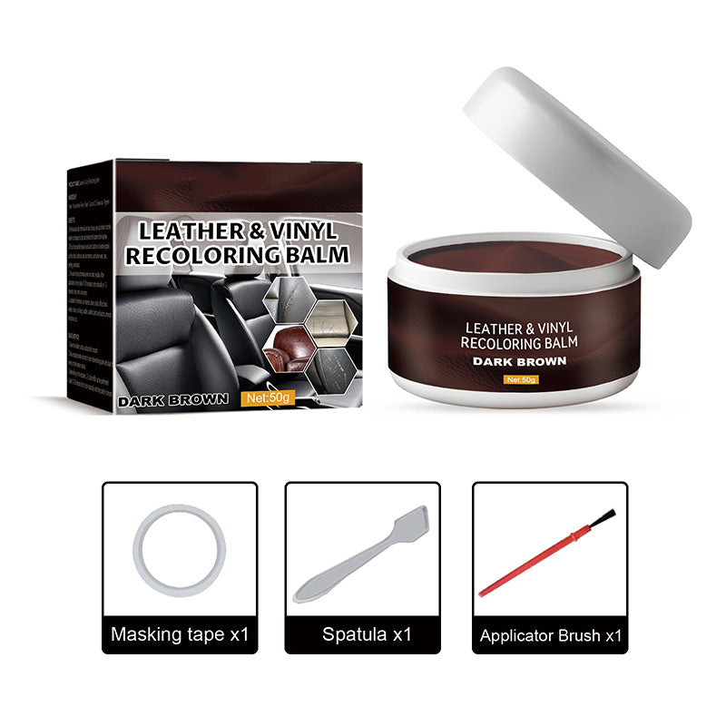 🔥Leather & Vinyl Recoloring Balm🛋️ Leather Repair Paste Fix Scuffs Restore Faded Leather