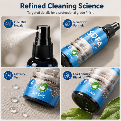 No‑Rinse Fabric Cleaner Spray – Just spray & wipe – no water, no rinsing. Perfect for sofas.