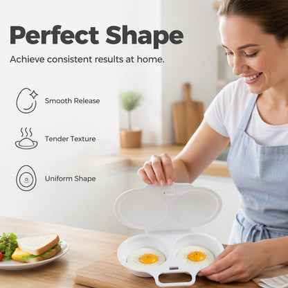 🥚 BUY 2 GET 1 FREE! Dual-Cavity Microwave Egg Poacher | Quick & Healthy Breakfast in Minutes 🍳