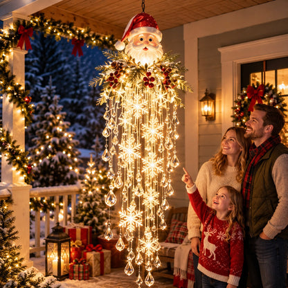 🎁Last Day 50% OFF✨Crystal Falls Christmas Lights—Hanging Snowflakes and Crystal LED Porch Decorations ❄️